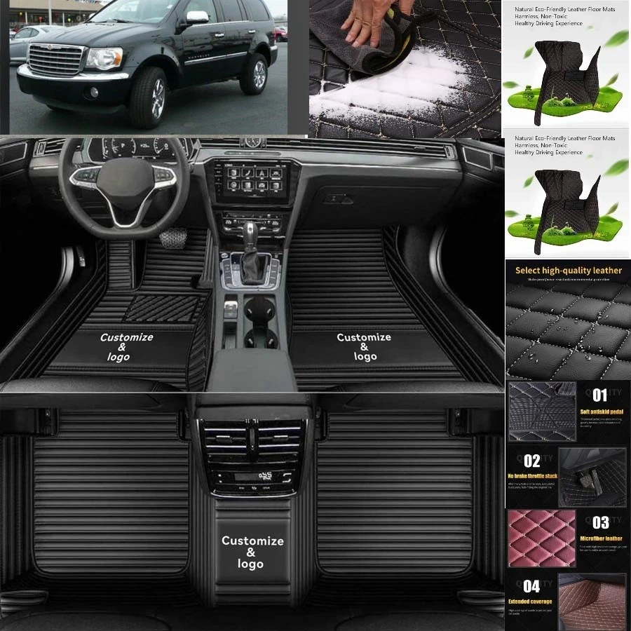 For Chrysler Aspen Car Floor Mats Custom Waterproof Luxury Carpets Auto Liner - Image 2 of 4