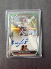 Braylin Tavera 2023 1st Bowman Chrome AUTO GREEN GRASS REFRACTOR /99 H473