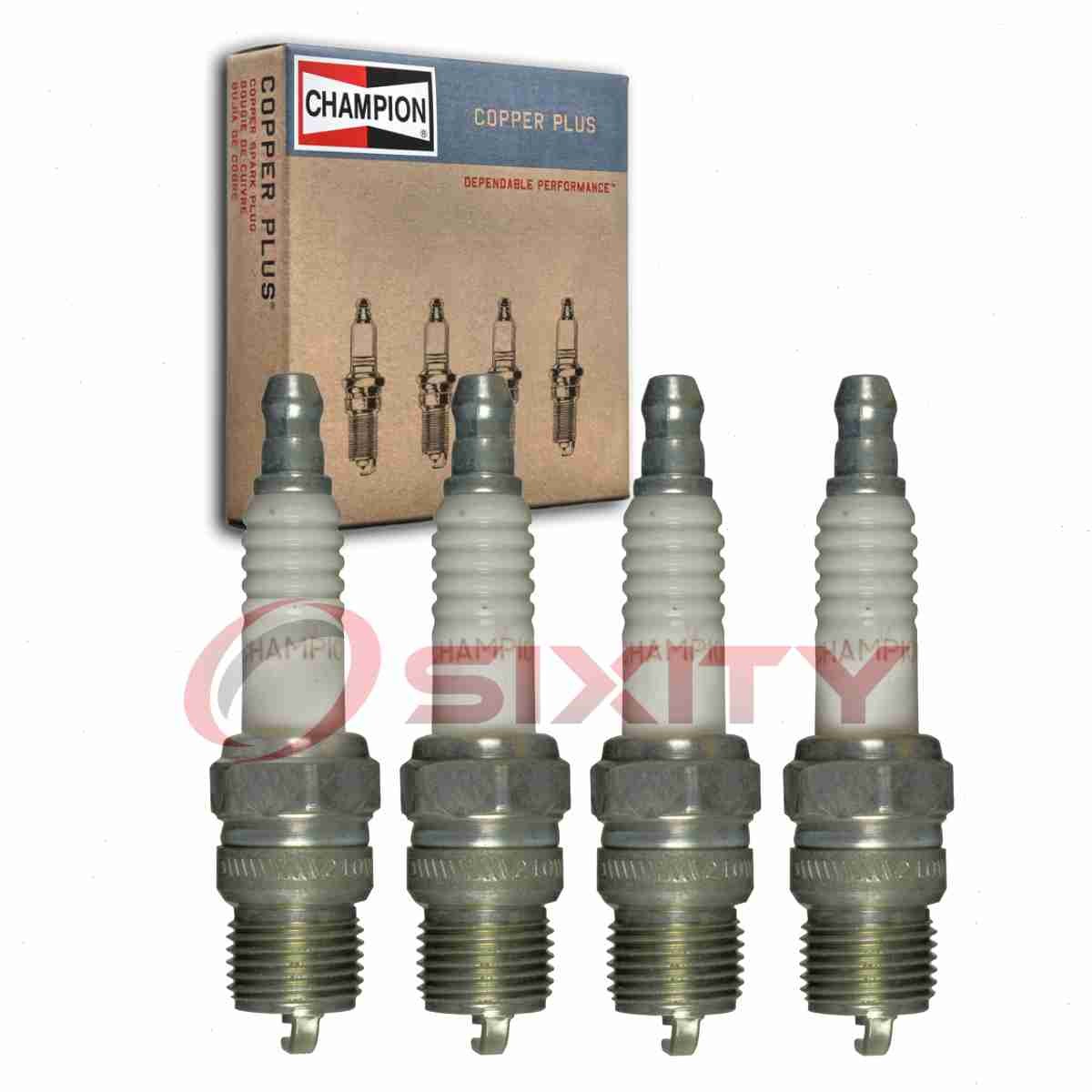 4 pc Champion Copper Plus 121 Spark Plugs for T20RU RV8C R43T R43CT R42T fc