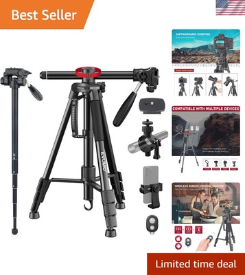 Professional HF3 Tripod with Remote Control & 360° Rotating Center Column
