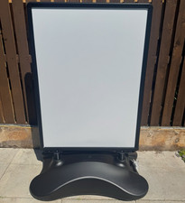 Listing image for Black Freestanding Pavement A-Board Sign with Weighted Base & Blank Poster Panel