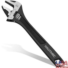 Premium Chrome Vanadium Adjustable Wrench Ergonomic Grip Durable Metric SAE Tool