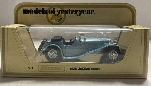 Vintage 1978 Matchbox Car Models of Yesteryear Y-1 1936 Jaguar SS 100 1/38 Scale