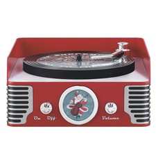 9" Animated Musical Vintage Christmas Song Record Player Holiday Tabletop Decor