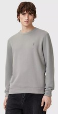 ALLSAINTS Raven Crew Sweatshirt Fossil Grey Uk Mens XS BNWT