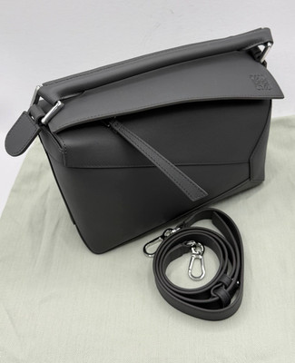 LOEWE Small Puzzle Edge Bag in Classic Calfskin Slate
