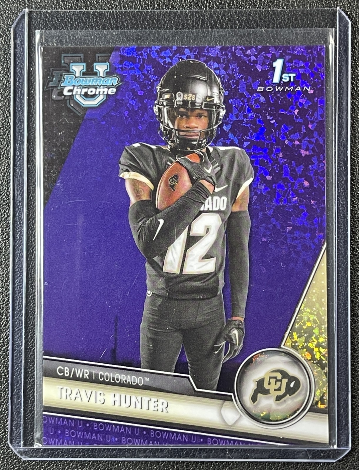 TRAVIS HUNTER 2023 BOWMAN U CHROME #36 PURPLE MINI DIAMOND REFRACTOR 220/399