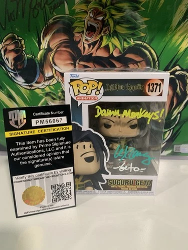 Lex Lang Signed Jujutsu Kaisen Suguru Geto Funko 1371 PSA Autographed