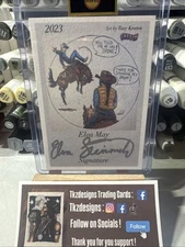 Autographed Model Elva May Steinmetz #/8 Sketch Card Print Signed ByArtist TK