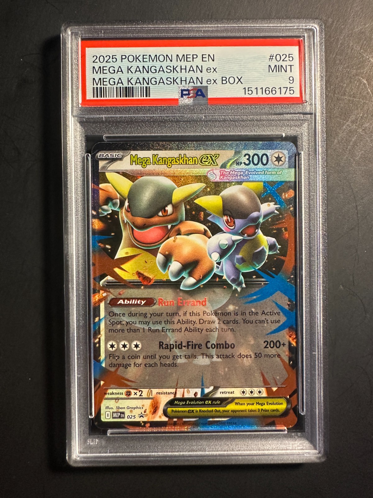 2025 Pokemon Mega Evolutions Mega Kangaskhan Ex 25 Black Star Promo PSA 9 Mint B