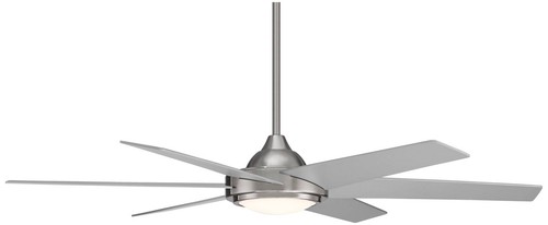 56" Estate Modern Indoor Outdoor Ceiling Fan Dimmable LED Light Remote Nickel - Picture 6 of 8