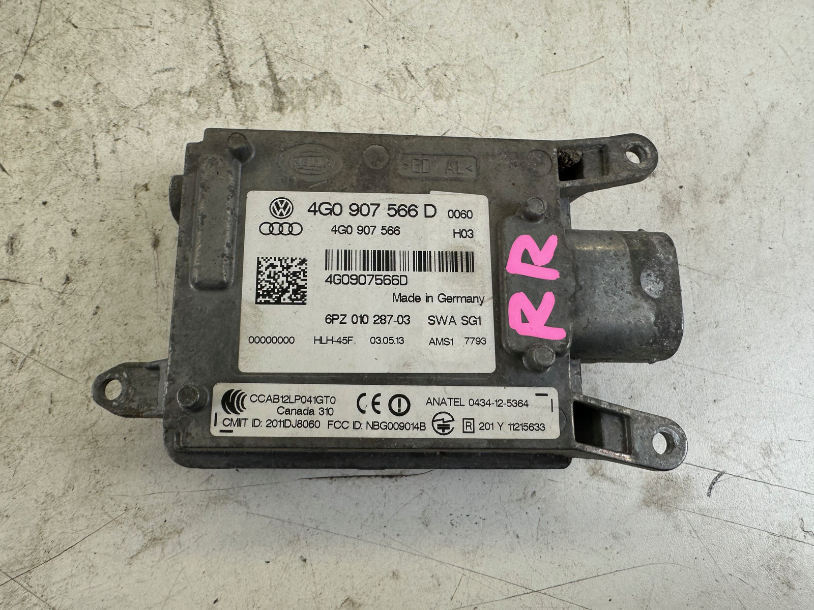 Audi S6 Right Rear Blind Spot Monitoring Sensor C7 12-18 OEM 4G0 907 566 D
