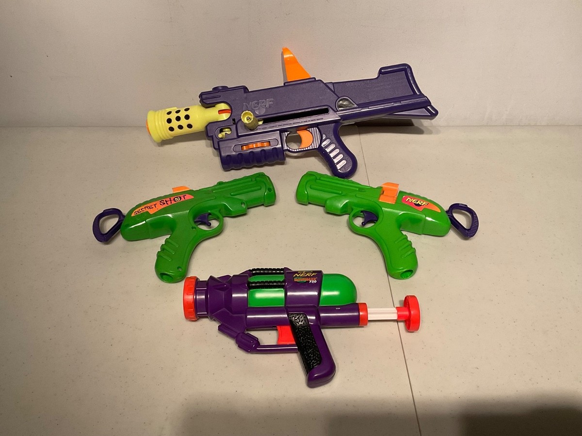 Vintage 1990s Nerf Blasters Kenner Secret Shot Sneaksot Larami