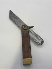 Stanley Rule & Level Co. 6” Sliding T Bevel Brass & Wood Pat. 9-6-04 Vintage USA