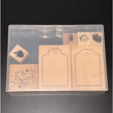 Stampin Up Wood Mount Rubber Stamp - Teacher / School Theme Set of 7