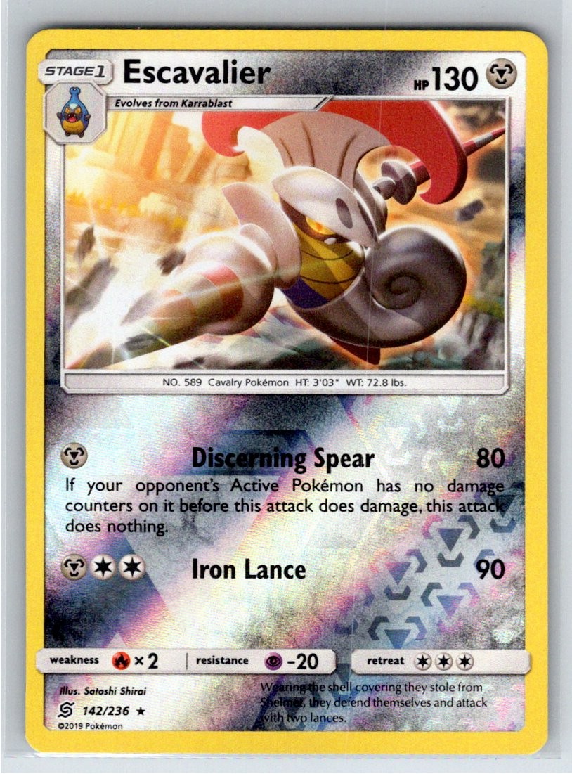 Escavalier 142/236 - R Unified Minds Pokemon Reverse Holo NM