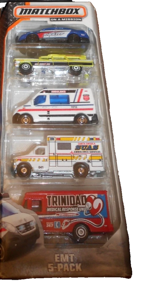 Matchbox , On A Mission EMT 5-PACK 2014 NIB. - Image 3 of 4