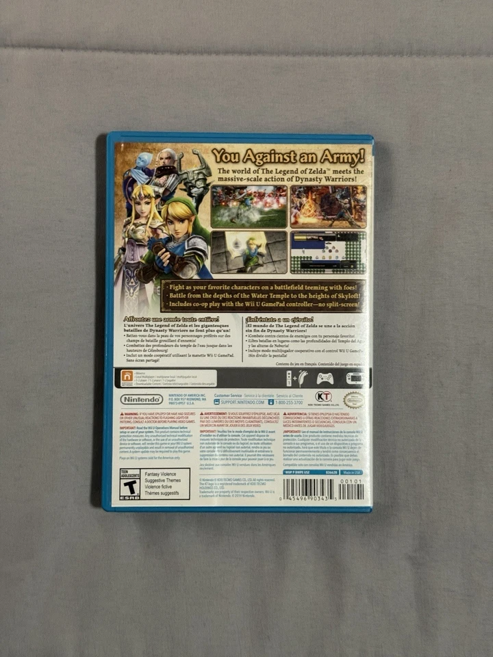The Legend Of Zelda: Hyrule Warriors (Nintendo Wii U, 2014) COMPLETE CIB TESTED! - Image 2 of 4