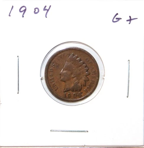 1904 US Indian Head Cent  G Good Free Shipping