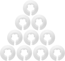 10Pcs 0.79 Inch / 20Mm Water Pipe Cover, Plastic Pipe Wall Escutcheon, Drain Lin
