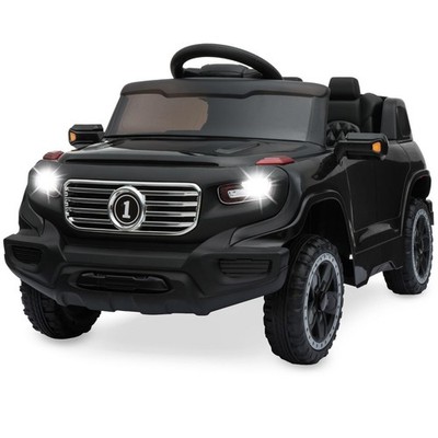6V Kids Ride On Car Truck w/ Parent Control, 3 Speeds, LED Headlights, MP3- BLK
