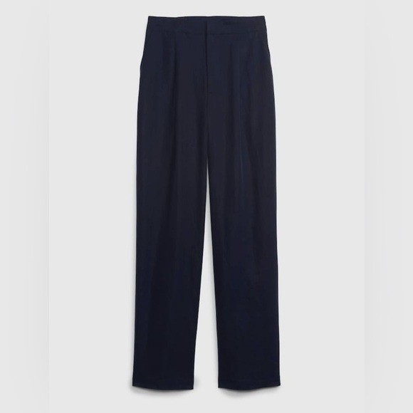 Gap Pleated Navy Blue Softsuit Trouser Size 4