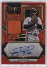 2024 Panini Select Auto Memorabilia Red Prizm 25/49 Adam Jones #AM-AJ Auto v1x