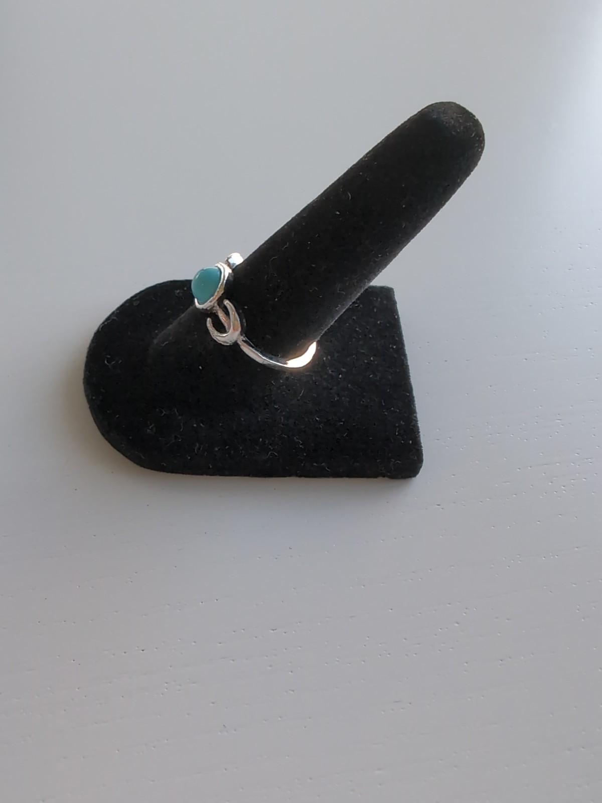 Unsigned Ring Western Boho Silver-tone Triple Moo… - image 3