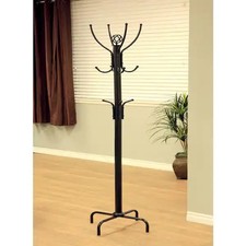 Metal 8-Hook Coat Tree Stand Purse Hanger Hat Rack 6 ft Hallway Entryway Mudroom