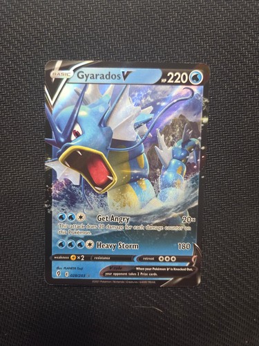 Gyarados V 028/203 Holo V Rare Evolving Skies Pokemon NM/M