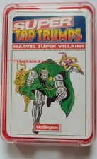 rare top trumps cards Marvel, super trump rare game cards set 1988 main image 1