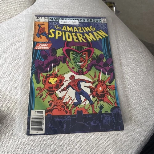 Marvel Comics The Amazing Spider-Man #207 Final Curtain Bronze Age Action