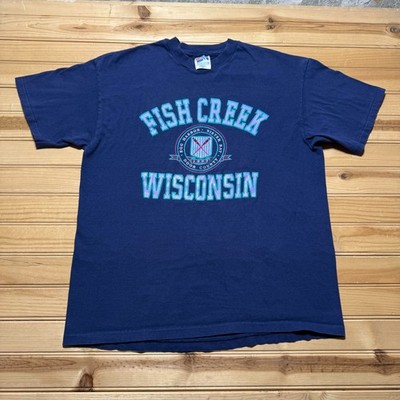 Vintage 1992 Fish Creek Wisconsin Community Door County Graphic Shirt USA Large
