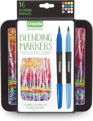 Blending Marker Set mit Dekokoffer - 14 Farben & farbloser Mixer