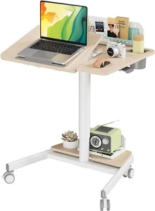Bureau mobile permanent W/ 60° Bureau à bascule 28" Bureau de roulement réglable en hauteur