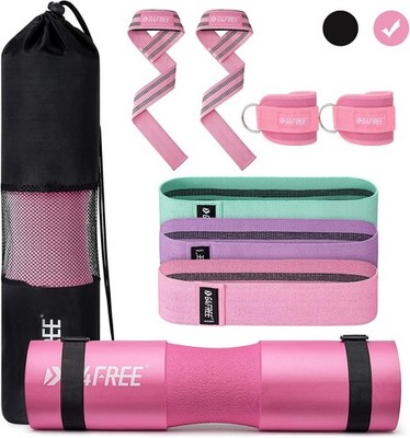 9Pcs Barbell Pad Set for Squat, Hip Thrusts, Lunges, Leg day, Standard Olympic B