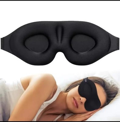 Schlaf 3D Augenmaske Blockierend Licht Atmungsaktiv Weich Gepolstert Maske Abdeckung Augenklappe