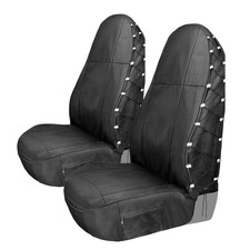 2 PCS Car Front Seat Covers, Waterproof Auto Seat Protector Storage Organizer...