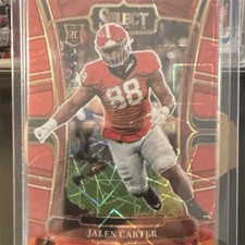 2023 Panini Select Draft Picks Concourse Jalen Carter #12 Red Lazer Prizm RC