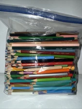 Lot Of Colored  Pencils Over 3 Pounds Used - Many Different Brands