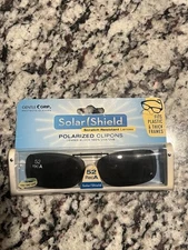 Solar Shield Polarize Clip On Sunglasses (52/A) Fits Plastic Thick Frame