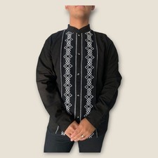 Mexican Guayabera for Men, Size L, Cotton Fabric