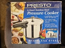 Presto® Stainless Steel Pressure Cooker 6-Quart - NEVER USED.  STILL IN BOX.