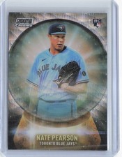 2021 Topps Stadium Club Chrome Nate Pearson Crystal Ball Wave Refractor RC CB-25