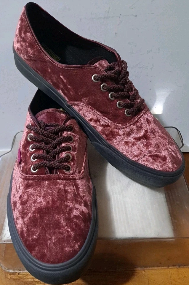 Tênis Skatista Vans EC Cush Roxo Veludo Feminino EUA Tamanho 13/ Masculino Tamanho 11.5 - Imagem 2 de 4