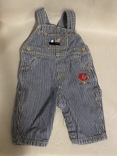Vintage Carters 90s Striped Truck Overalls Baby Clothes Boys Size 3-6 Months