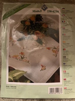 Vervaco Stickpackung Tischdecke 80x80 cm   Oster Motiv   komplett neu