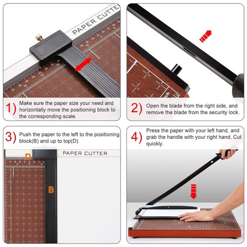 Paper Cutter Heavy Duty 18" Cut Length Professional Large Paper Cutter 12-She... - Picture 6 of 9