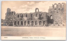 Vintage Athens Odeon of Herodes Atticus Postcard by Boudouris Frères