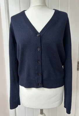 JIGSAW Navy Wool V-neck cardigan - M - PRISTINE - Image 1 of 4
